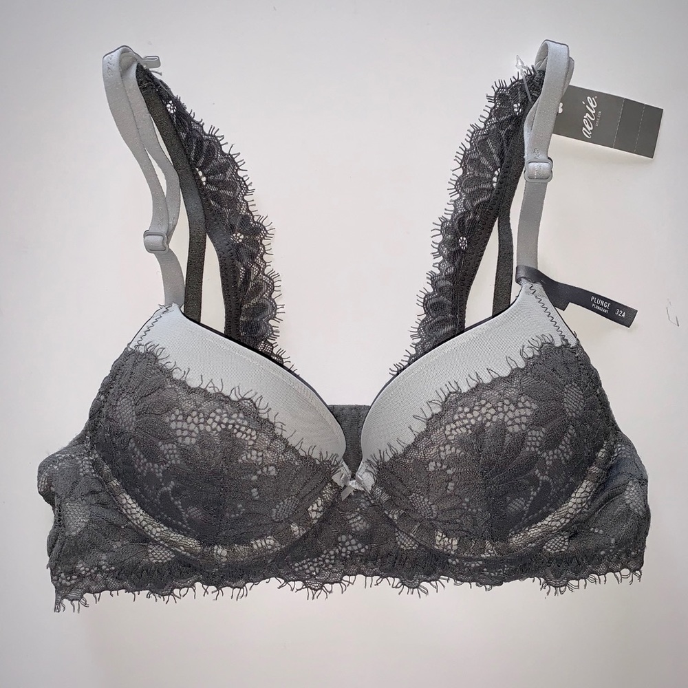 NWT Aerie Real Happy Plunge Push-up Bra Size 32A
